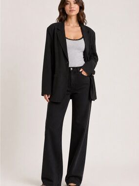 Max Studio • NWT $198 USD Black Oversized Blazer PTP 24”